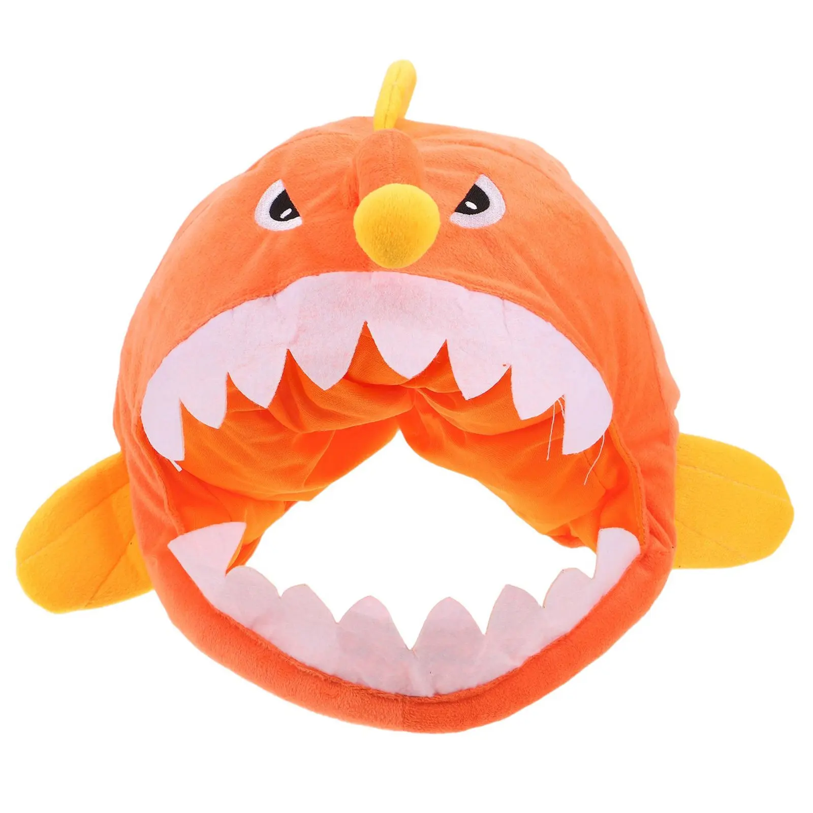 

New Style Unisex Hat Funny Stuffed Lantern Fish Decorative Hat Mischievous Cap For Man Women Plush Halloween Headwear Cap Props