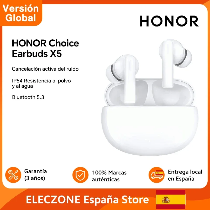 Global Version HONOR Choice Earbuds X5 TWS ANC Earphones Up tp 35 Hours Battery life IP54 Bluetooth 5.3 Low in-game latency