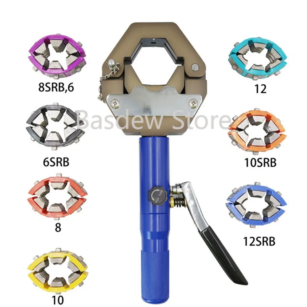 Manual portable pipe press, hydraulic hose crimping tool for automotive air conditioning, crimping pliers, and pipe press