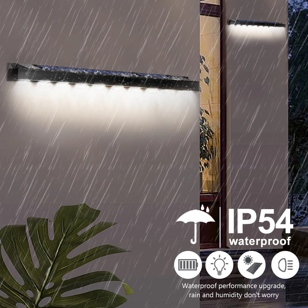 

C2 10LED Solar Wall Light Outdoor Solar Powered Landscape Light Waterproof Sign Lights Garden Porch Deck Balcony Yard Decor