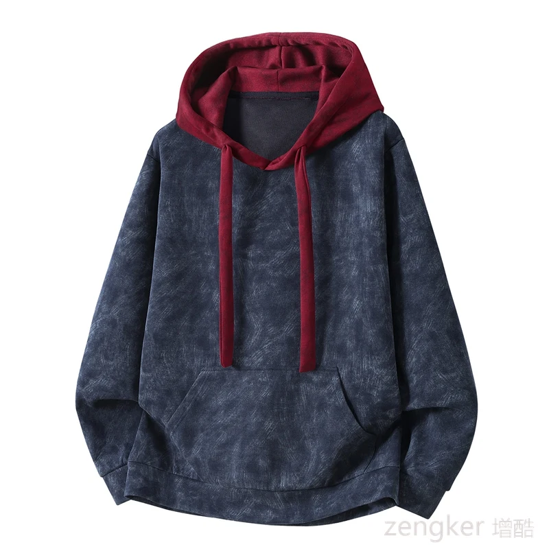 Plus Size Color Block Hoodie Men Women - Patchwork Streetwear, Loose Fit Versatile Spring Fall Casual Top 8XL 9XL 10XL