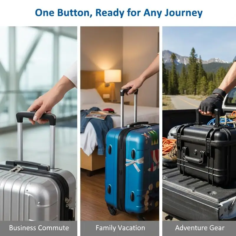 Long Lifespan Luggage Handle Replacement Button Premium Plastic for Travel Comfort