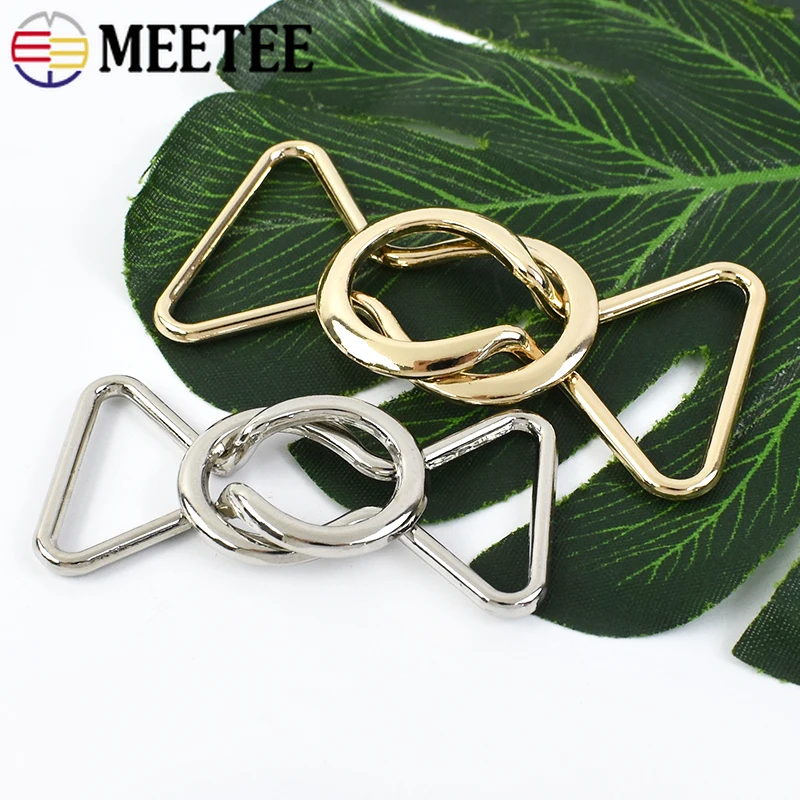 Meetee 2Pcs 20-40mm Metal Belt Buckles Women Coat Decorative Button Down Jacket Clothes Clasp Hook  Clamp Sewing Accessories