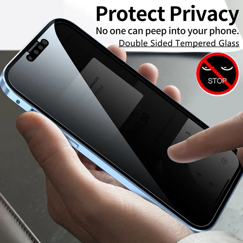 

Protect Anti Peeping Privacy Double Sided Tempered Glass Phone Case For Honor X7B X9C X7C X9 5G Metal Magnetic Protection Cover