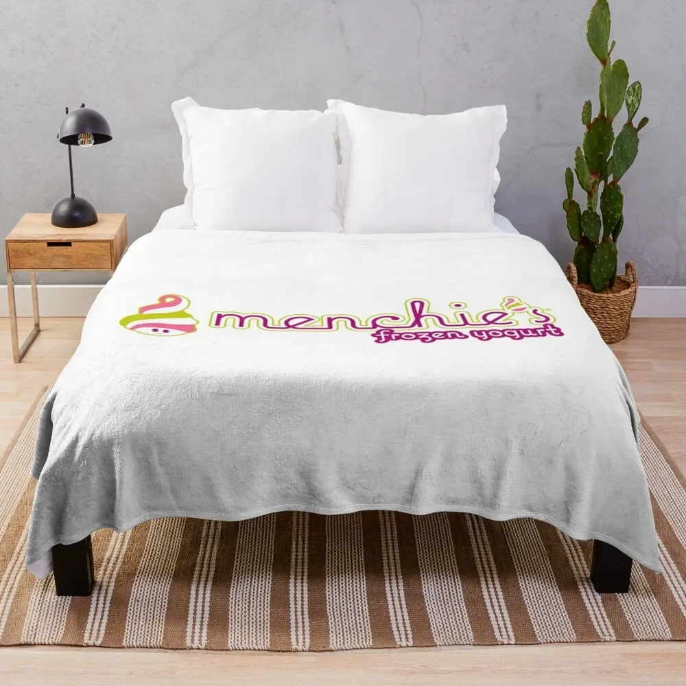 design menchie's frozen yogurt restaurant logo Throw Blanket Fluffys Large christmas gifts Blankets