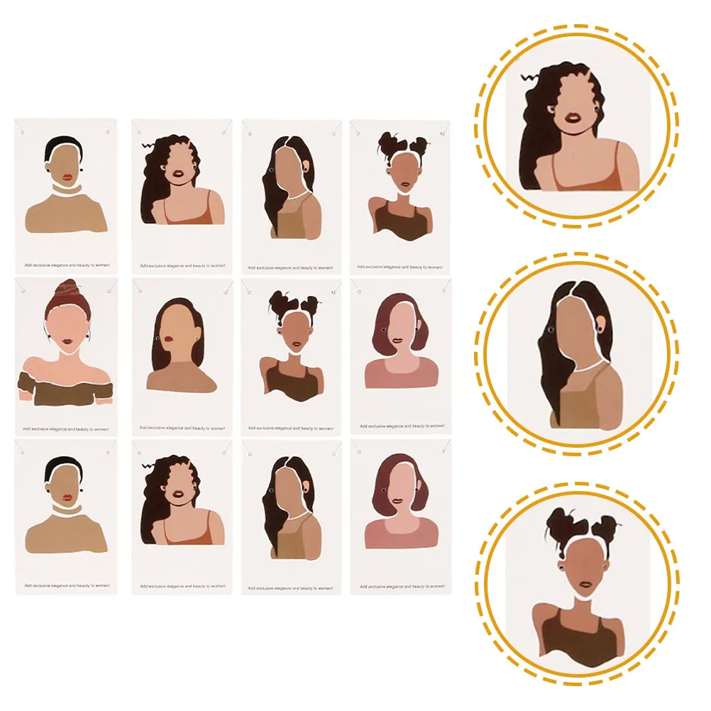 

100Pcs Earring Cards Paper Display Holder Cards for Jewelry Necklaces Ear Studs Organizer Storage Suitable for Selling