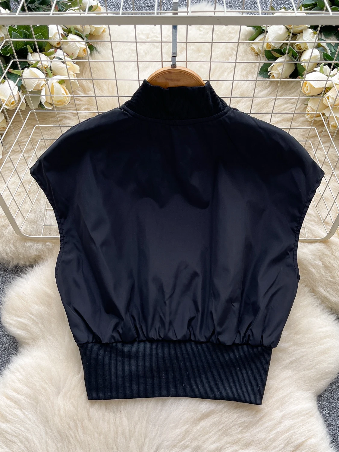 

Retro Versatile ort Svel Women's Top Summer Innerwear Outerwear Slimming Faion Korean Sle Commute Wind irt