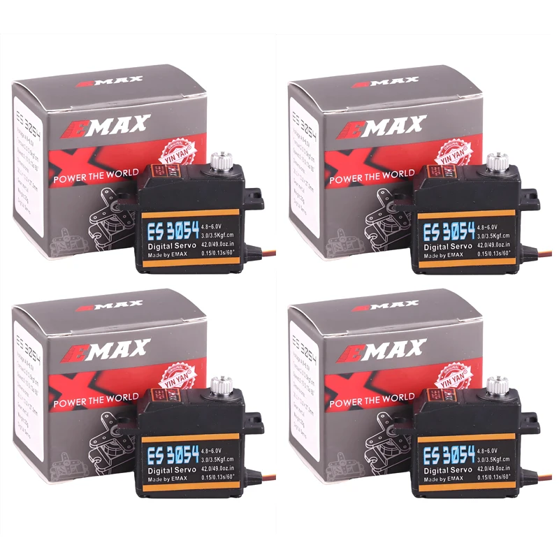 

Emax ES3054 3054 4.8V-6.0V 17g 3.5kg 23T Metal Gear Digital Servo For RC Airplane Helicopter Accessories Parts