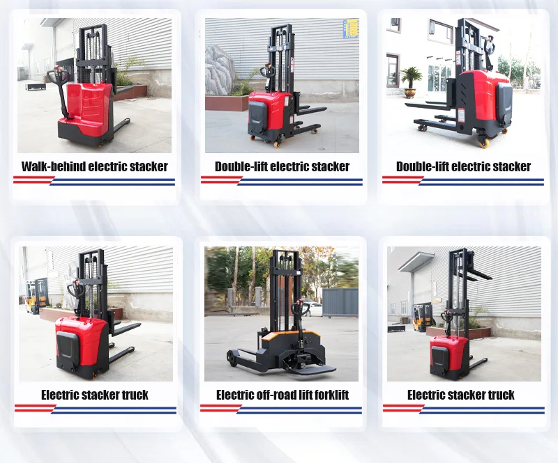Maßgefertigter Elektro-Hochhubwagen 5m 5,5m 1,5 Tonnen 1 Tonne Elektrischer Selbstladender Stapler Anpassbar – Detail 4