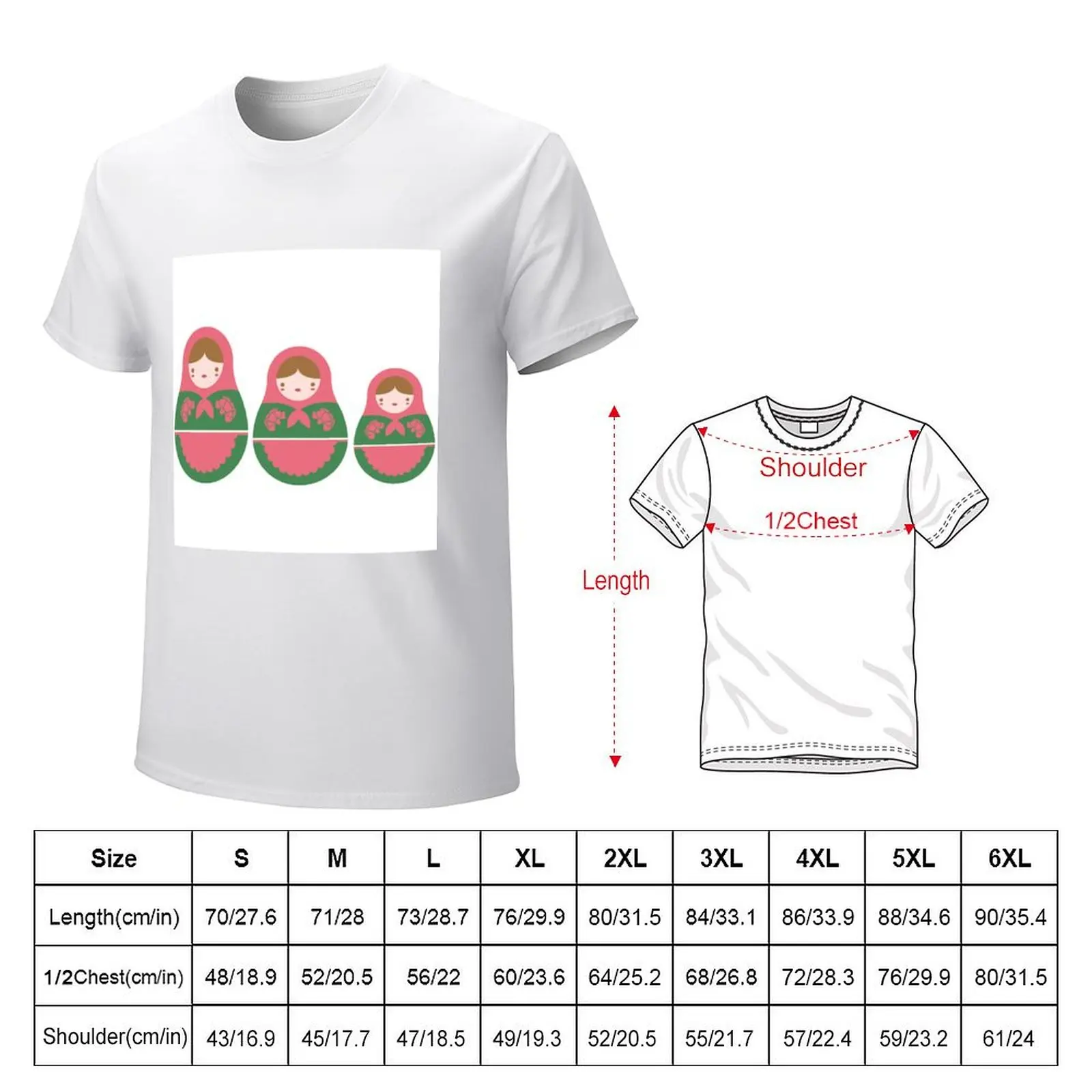 Russian Matryoshka dolls T-Shirt for a boy Aesthetic clothing customs design your own blacks funny t shirts for men