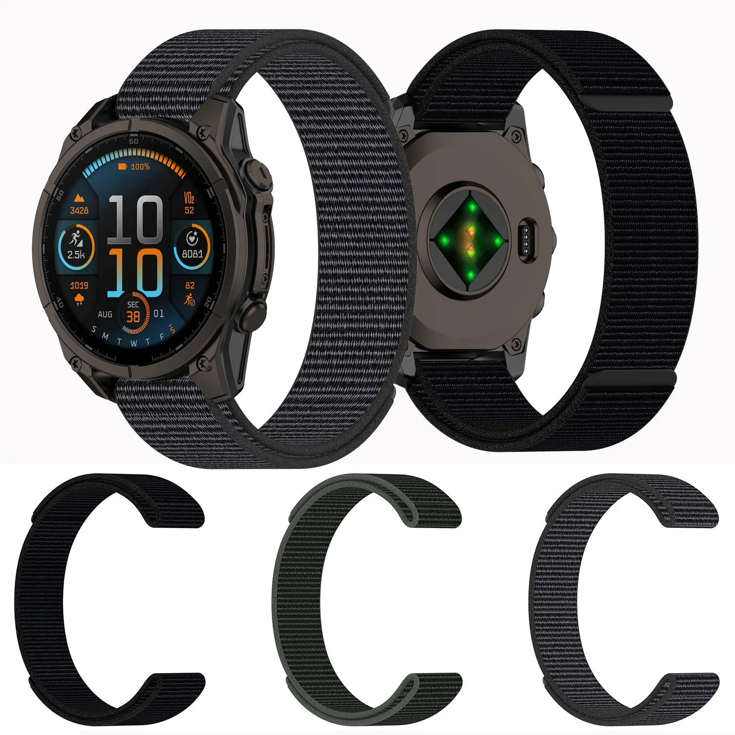 

Нейлоновый ремешок QuickFit 22 мм 26 мм для Garmin Tactix 7 AMOLED Delta Bravo, ремешок для Garmin Fenix 7X 6 PRO 5 3, плетеные ремешки для часов