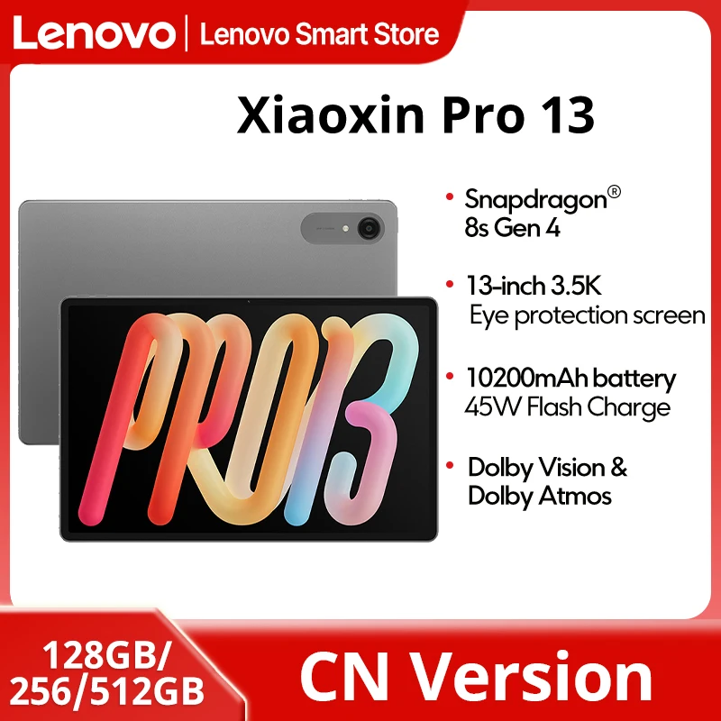 New Lenovo Xiaoxin Pro 13 AI Tablet 13'' 3.5K 144Hz Diplay Original CN version Snapdragon 8s Gen 4 CPU 10200mAh  WIFI 7 Pad PC