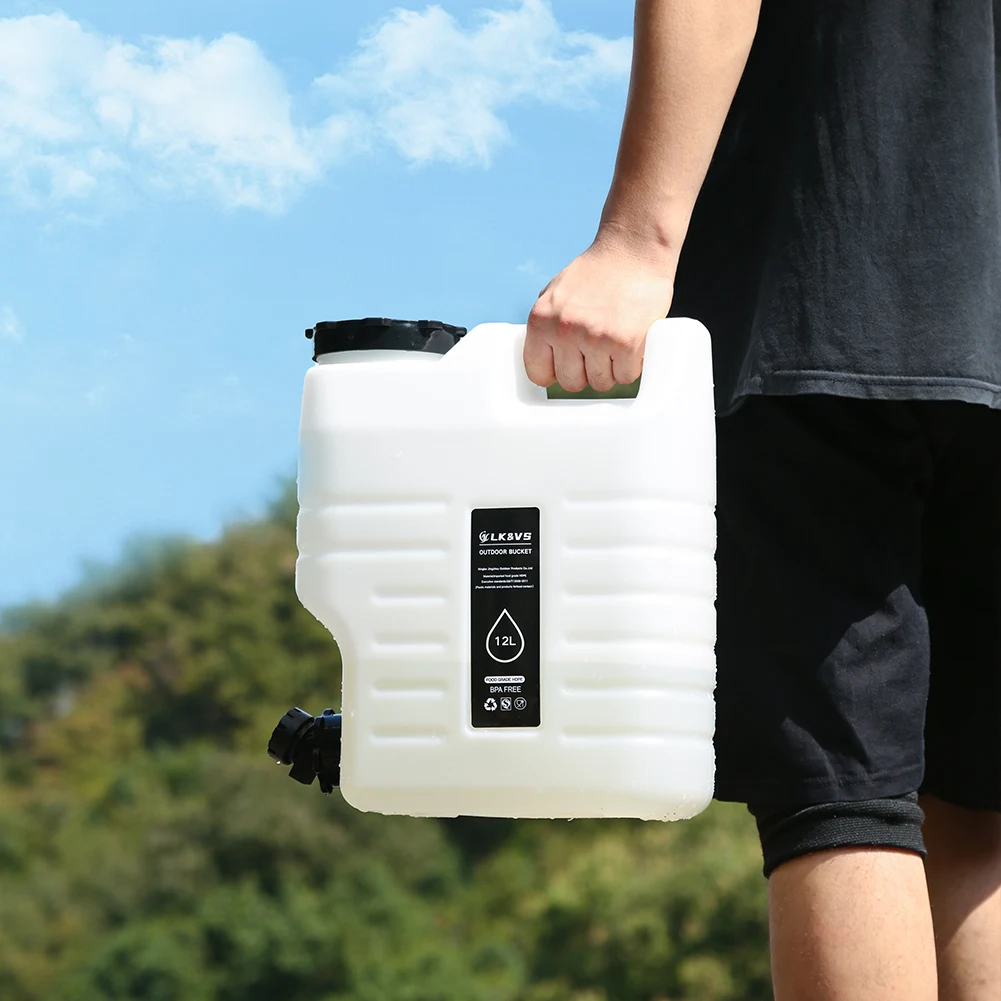Conteneur de stockage d'eau de 12l avec le support de distributeur d'eau de robinet cruche de récipient d'eau de grande capacité pour le Camping de voiture de véhicule