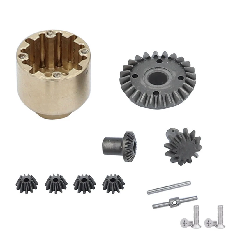 For FMS FCX24 Metal Front Rear Axle Differential Diff Gear 1/24 RC Car Upgrades Parts Accessories