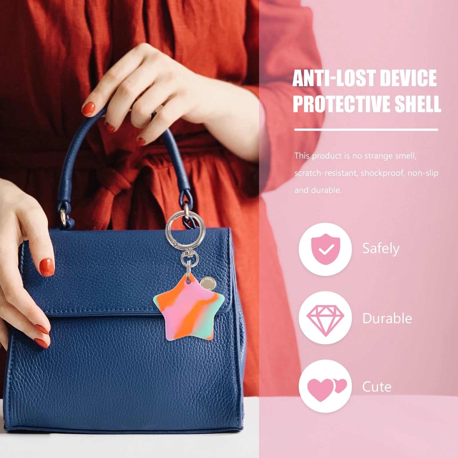 

5pcs Anti-lost Device Protective Case Shockproof Scratch-resistant Non-slip Silicone Cover Lightweight for Smart