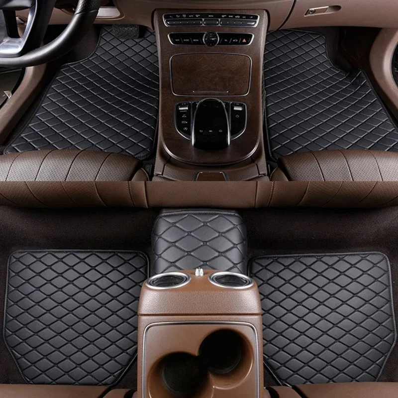 Auto Vloermatten 5 Stuks Universele Kwaliteit PU Leer Waterdichte Auto Voet Pad Protector Auto-interieur Auto-interieur Accessoires - afbeelding 1