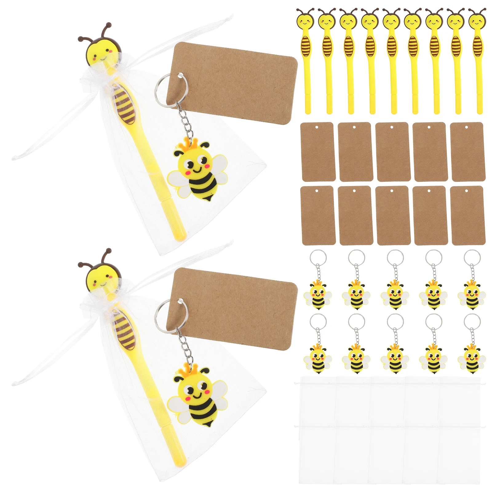 

12 Sets Neutral Pen Pens for Kids Party Favors Keychains Keyring Theme Keyrings Costume Accessories