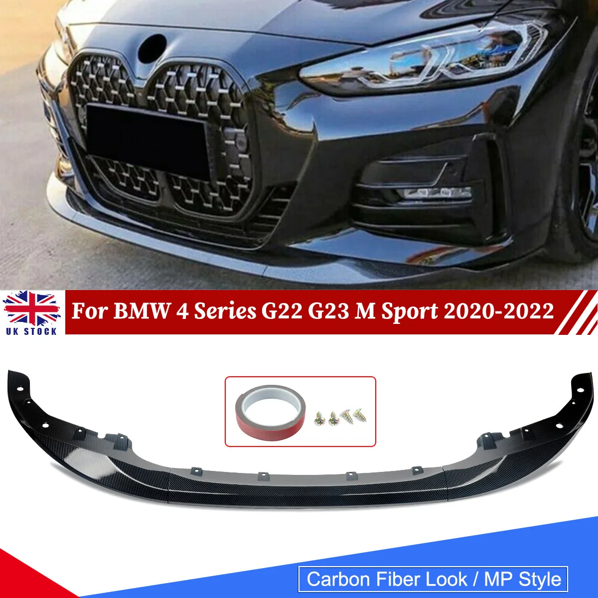 

Сплиттер переднего бампера Magickit для BMW G22 G23 430i 440i M440i Coupe 2020-2022 годов, защита-спойлер, имитация карбона