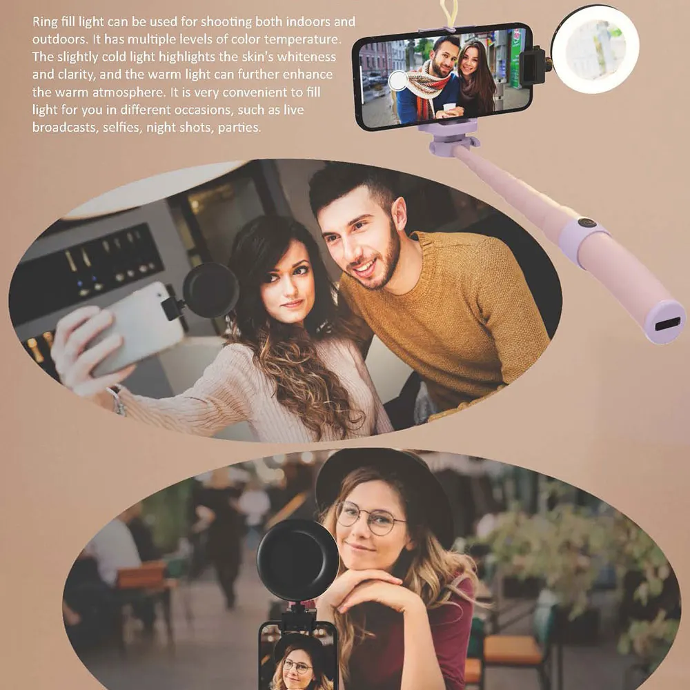 Đèn LED Điện Thoại Selfie Đầy Đèn Trẻ Hóa Da Mặt Mỏng Che Khuyết Điểm Làm Đẹp Đặc Biệt Di Động Sạc Cổ Tích Ánh Sáng