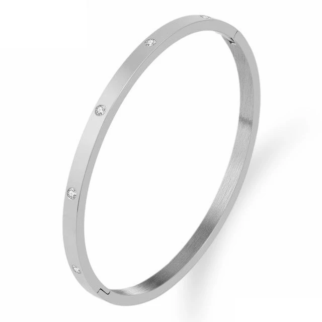 Nibastar Holle Ster Armbanden & Bangles Voor Vrouwen Mode Rvs Zoete Romantische Armband Rose Gouden Kleur Sieraden Cadeau