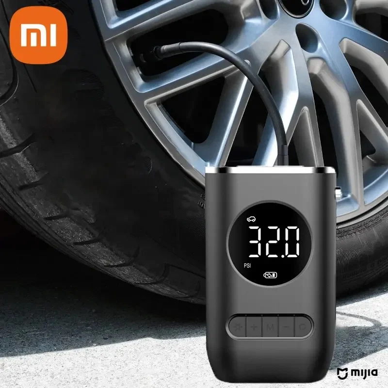 XIAOMI-Car Air Compressor Digital Mini Portable Wireless Tire Pump Inflatable Pump with LED Lamp for Car Motorcycle Bicycle Ball