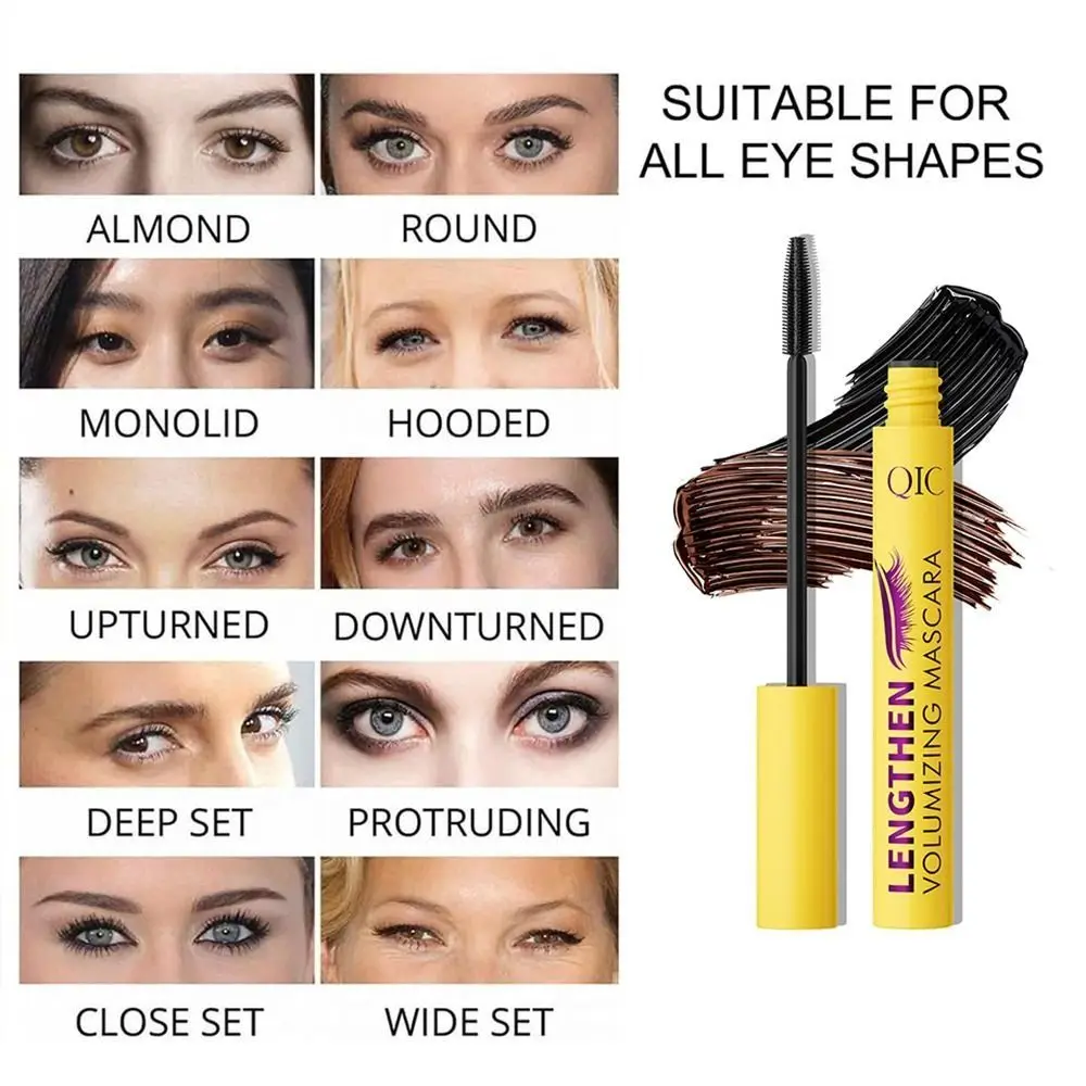 

Smudge-Proof Volume Mascara Clump-Free Long Lasting Waterproof Mascara Lengthens Eyelashes Natural Look Curl Extension Mascara