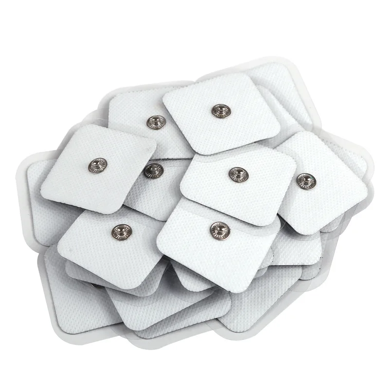 Électrodes TENS autocollantes à clipser, patchs de remplacement pour stimulateur musculaire EMS TENS, physiothérapie, massage