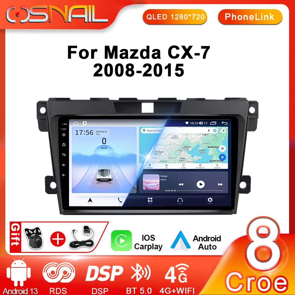 

GPS Intelligent System Car Radio For Mazda CX-7 2008 - 2015 Android Auto Multimedia Video Player 4G WIFI Carplay Autoradio 2 Din