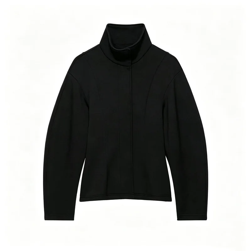 Guobioziy Women's Set 2026 Early Autumn New Arrival Fashionable Simple Design Slim-Fit Flattering Stand Collar Jacket