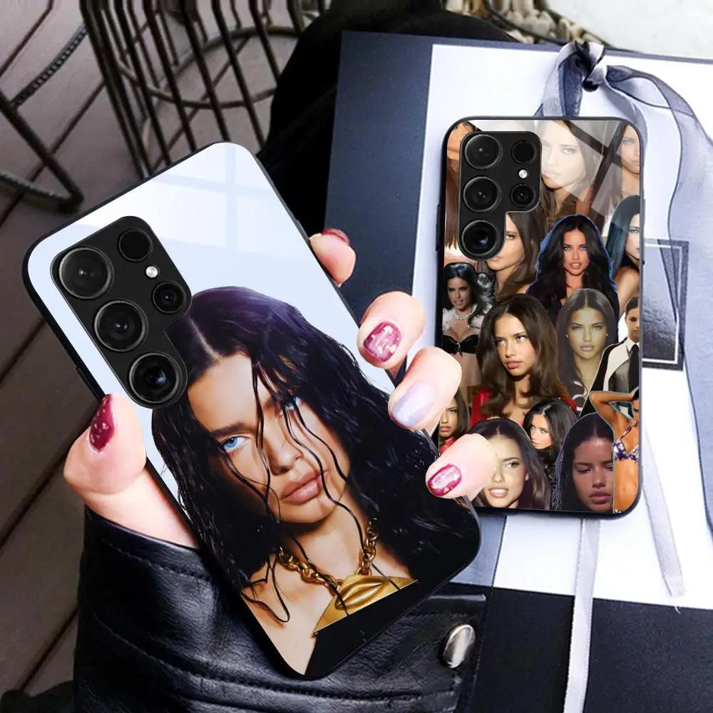 

Чехол для мобильного телефона Adriana Lima для Samsung Galaxy S25 S24 S23 S22 S21 S20 Note20 Plus FE Ultra Glass Colorful Cover Luxury