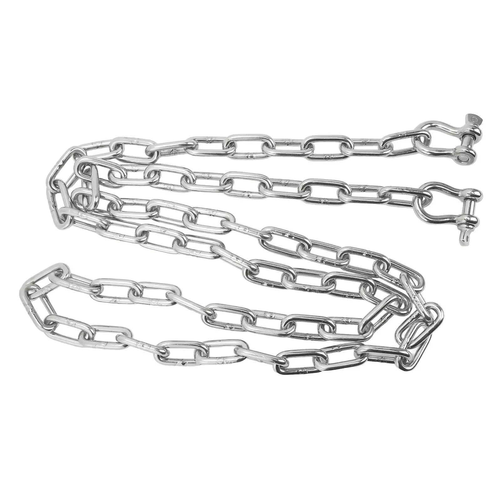 6.6ft 316 Stainless Steel Marine Anchor Chain, Abrasion Resistant & Rust Proof, Central Anchor Chain for yachts 