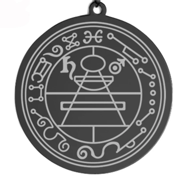 HLSS065 Secret seal of Solomon protection esoteric occultism Talisman Jewelry Stainless Steel Laser Marking Pendant Necklace