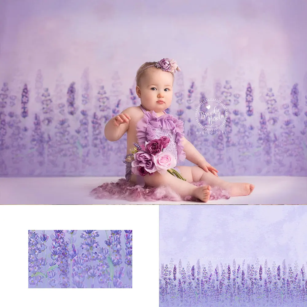 

Lilac Fields Backdrop Kids Baby Cake Smash Photocall Decors Child Girls Adult Birthday Studio Photography Backgrounds