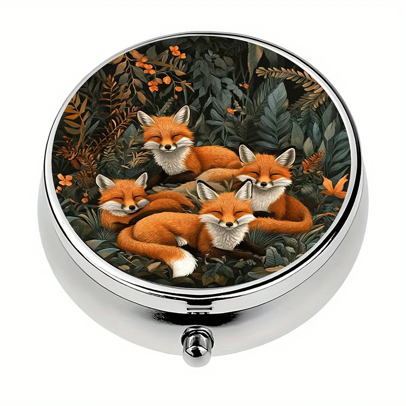 Single pack, pill box, 3-compartment storage, decorative pill box, pill box organizer, very suitable for travel and storing vitamins