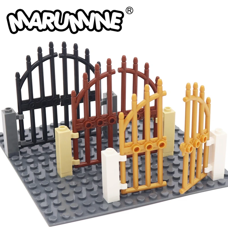 

Marumine City Building Blocks Door 42448 1x4x9 Arched Iron Gate MOC Accessories House Garden Bricks Construction Assmble Parts