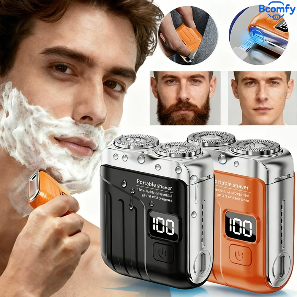 

Electric Shaver for Men Mini Dual Blade Electric Razor Rechargeable Wet and Dry Facial Beard Trimmer Compact Electric Shaver