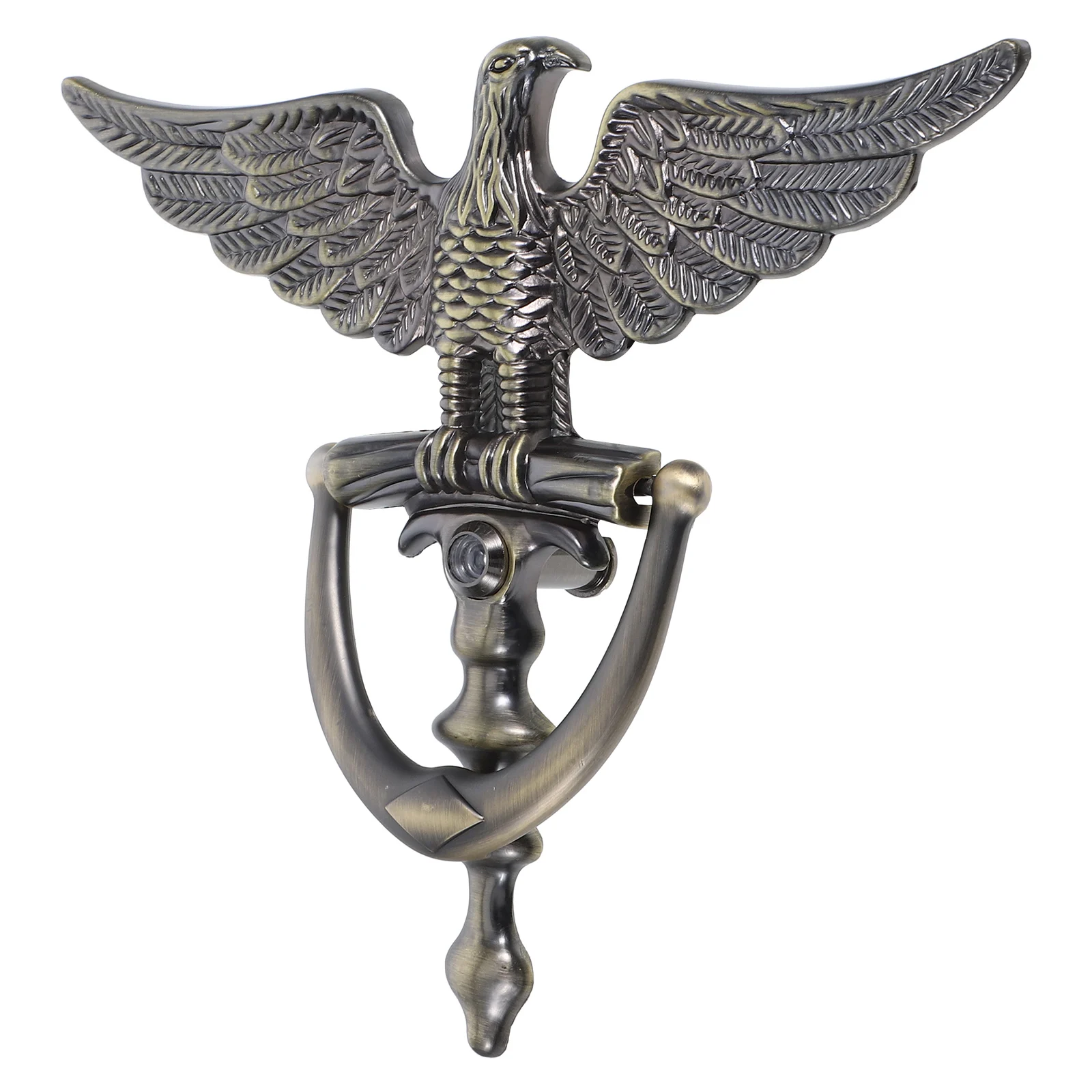 

Vintage Style Zinc Alloy Security Knocker Replacement With Peephole Front Door Knocker Decorative