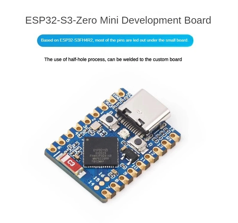 ESP32-S3 Mini-Entwicklungsboard S3FH4R2 Dual-Core Typ-C Mikrocontroller WiFi BLE Drahtlosmodul – Detail 1