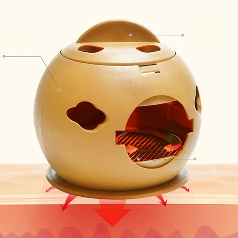 Cupping Massage Moxibustion Box Moxa Sticks Burner Acupuncture Point Therapy Women Gynaecopathia Heating Therapy Pain Relief