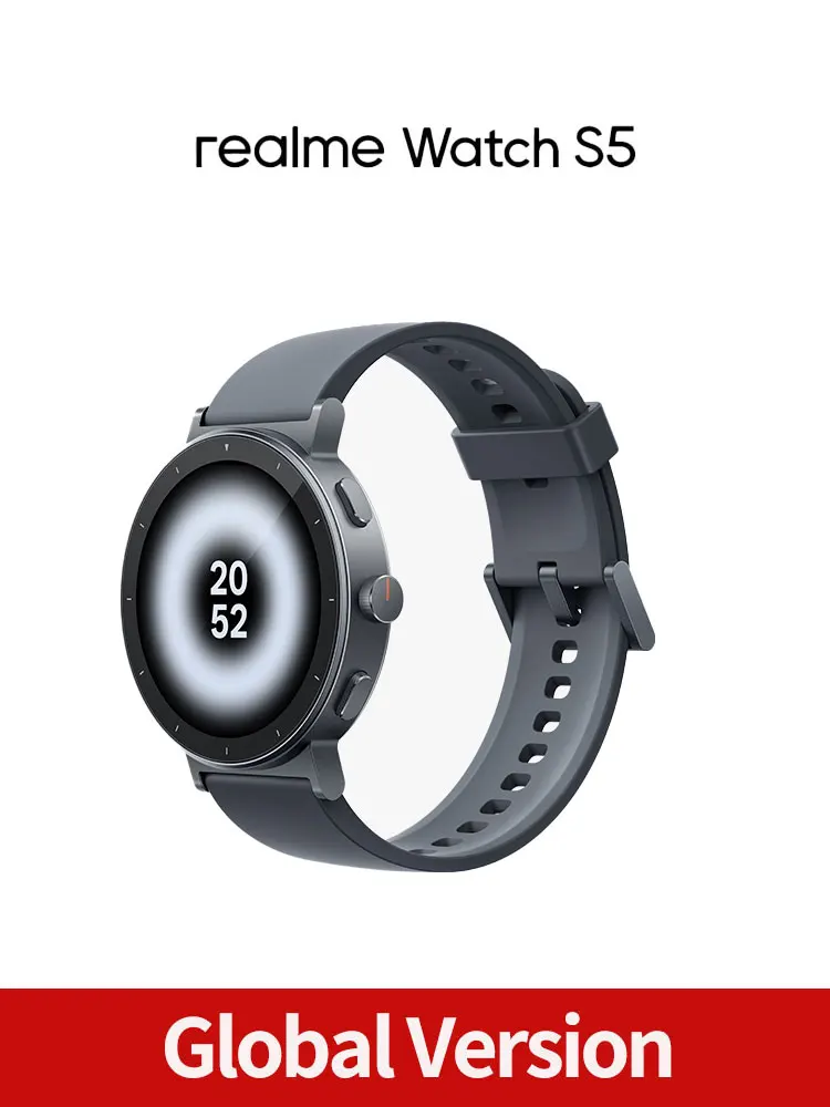 realme Watch S5 Smartwatch 1,43" AMOLED-Display 20 Tage Akkulaufzeit 110 Sportmodi 5ATM Wasserdichtigkeit