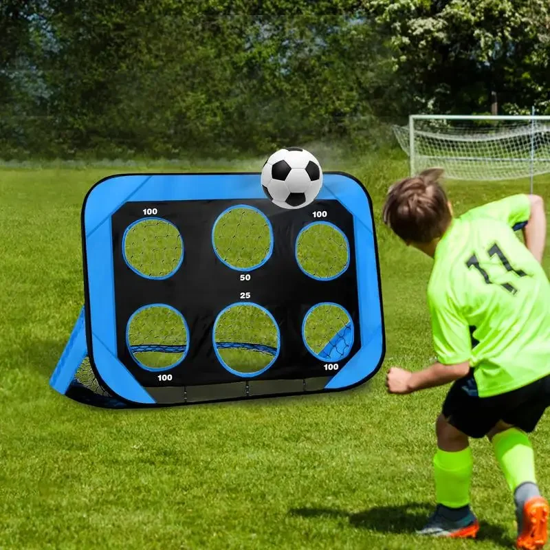 Kids Soccer Goal 4 Goal Modes Football Training Shooting Target Net Soccer Practice Shot Net Free Kick Practice Shooting tools