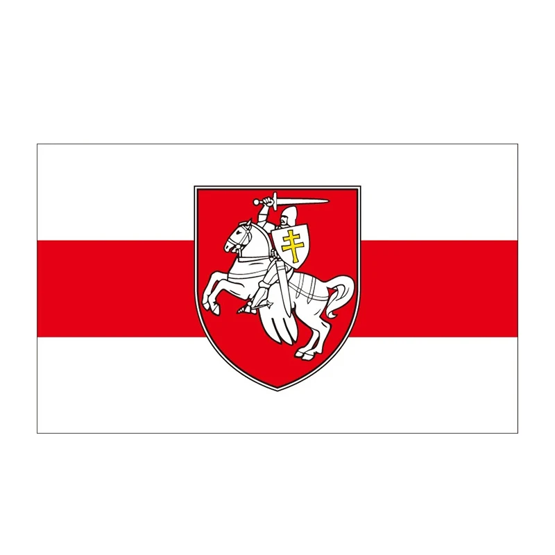 

70008# Funny Car Stickers Belarus White Knight Pagonya Flag Sticker Styling Waterproof Sunscreen Decal Vinyl Decal