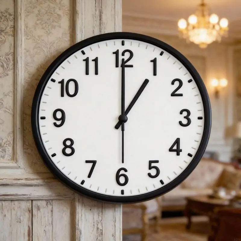 

Миниатюрные ретро европейские настенные часы для кукольных домиков, мебели, ABS, портативный и детальный дизайн A2UB