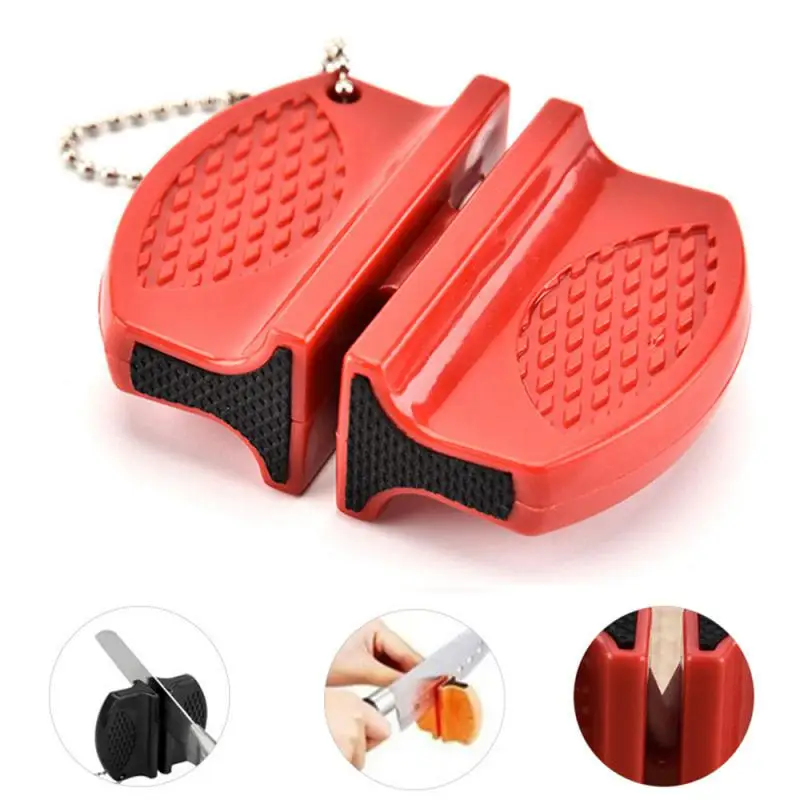 Kitchen Multifunction Four-stage Knife Sharpener Handheld Knife Sharpener Outdoor Camping Household Reusable Knife Accessories