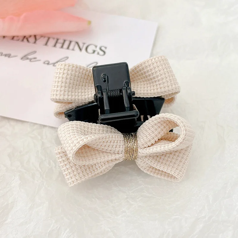 2 buah mode sederhana manis busur rambut kecil cakar untuk wanita gadis pesta aksesoris rambut