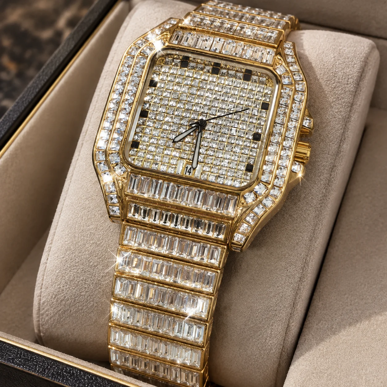 Men's Quartz Geometry Watch, Strip Strap, High Street Trend Style