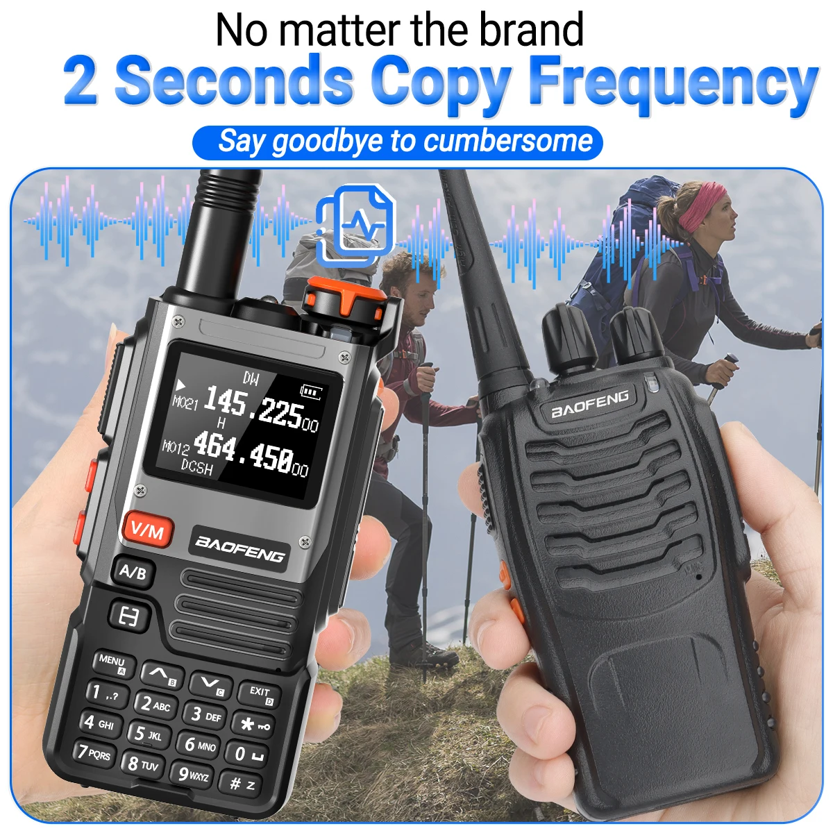 Baofeng UV-K61 Walkie Talkie Air Band VOX FM Radio NoAA Wireless Copy Frequency TYPE-C Charger UV-5R UV-K6 Two Way Ham Radio