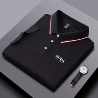 Summer New Men's Short Sleeved Embroidered Polo Shirt Breathable Lightweight Shirt Luxurious Top Business Casual Men's T-shirt