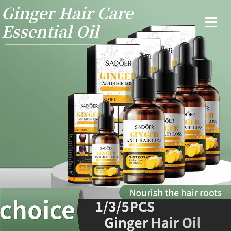 Ingwer Haarpflege Essenzöl Kopfhaut Serum Produkte Glatt Befeuchten Starke Haarwurzeln Reduzieren Sie Haarausfall Haarpflegeprodukte