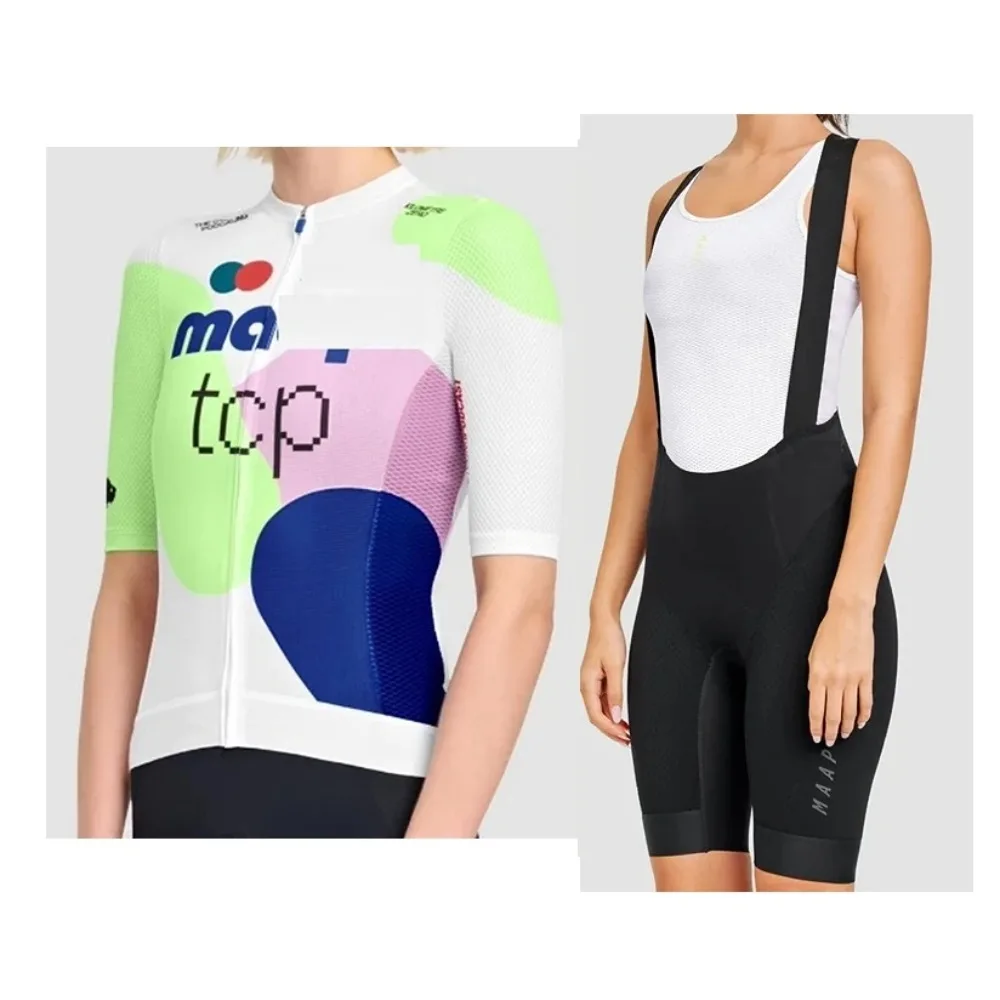 

Флаг Cycling Club Team Pro Race Wear Новый стиль Велосипедный костюм Летний трикотаж с короткими рукавами и шорты-комбинезон Женская одежда для горного велосипеда